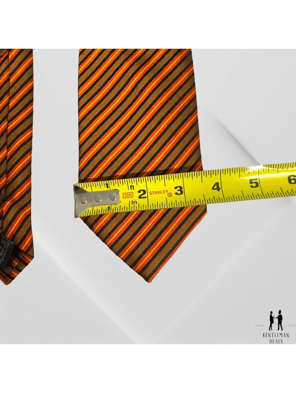 Christian Berg Stockholm Pure Silk Tie Striped Regimental Diagonal 59 x 3.5